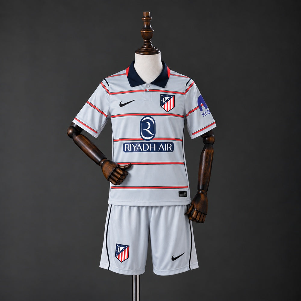 Kit Criança Alternativo Branco Atlético Madrid 2026/2027