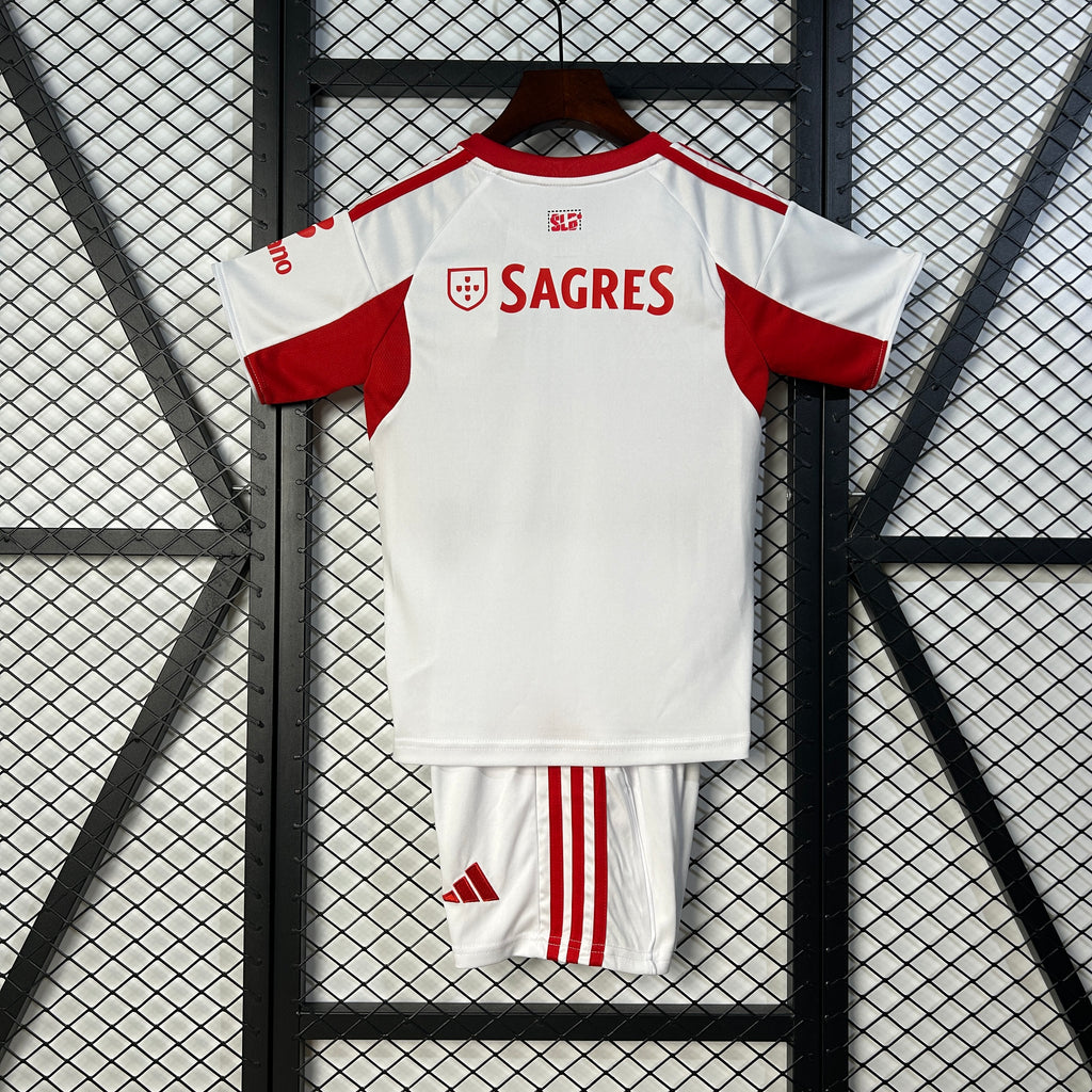 Kit Criança Alternativo Branco SL Benfica 2025/2026