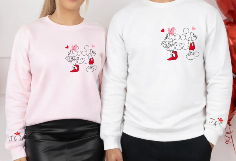 Conjunto de Casal Personalizado "Mickey & Minnie Back-to-Back"