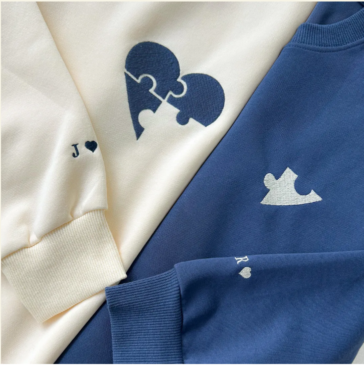 Conjunto de Casal Personalizado "Coração Puzzle"