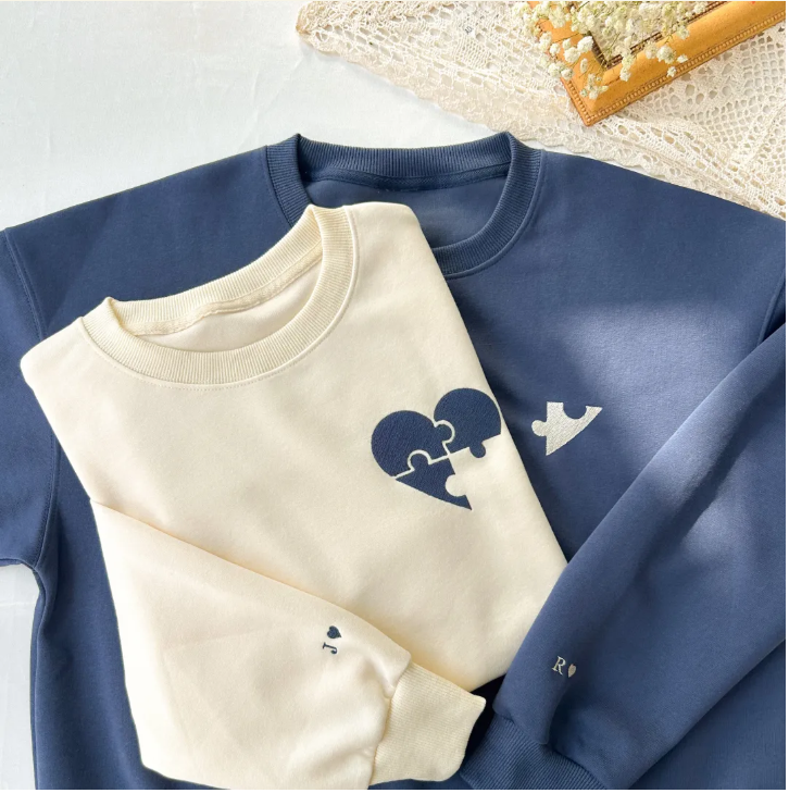 Conjunto de Casal Personalizado "Coração Puzzle"