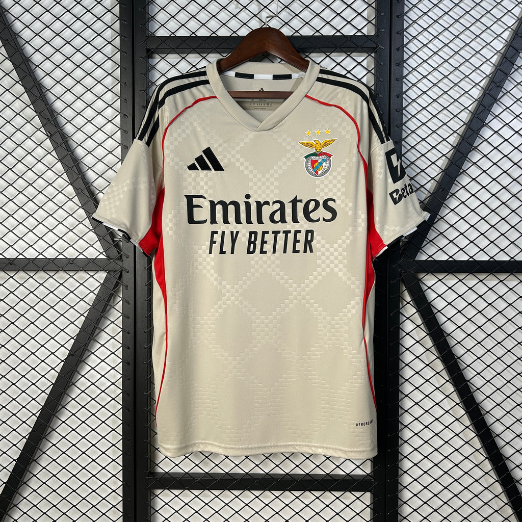 Camisola Alternativa Bege SL Benfica 2025/2026