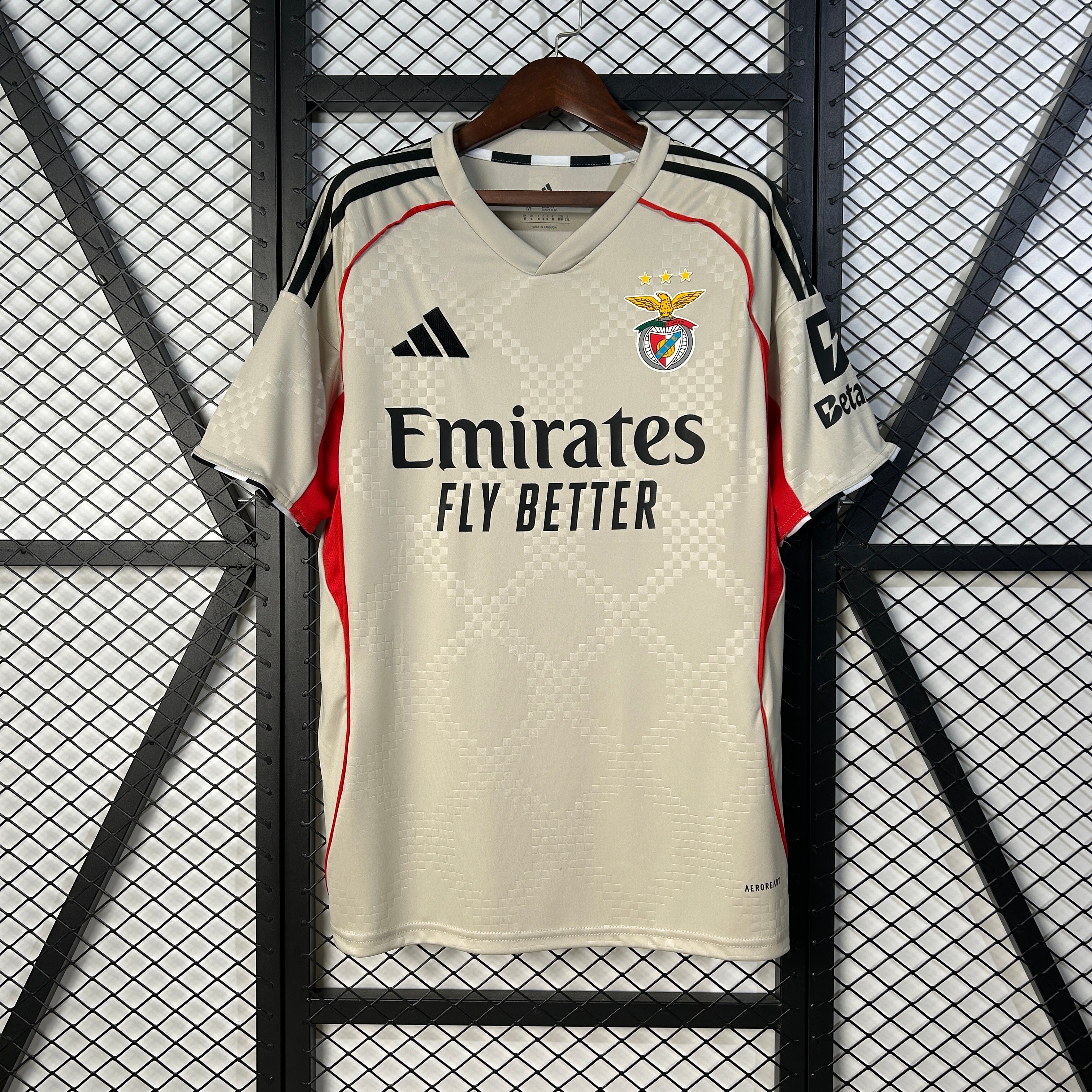 Camisola Alternativa Bege SL Benfica 2025/2026