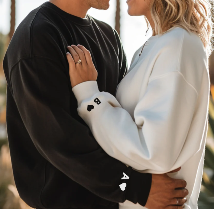 Conjunto de Casal Personalizado "Iniciais com Coração"