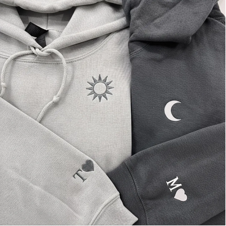 Conjunto de Casal Personalizado "Sol & Lua Geométricos"