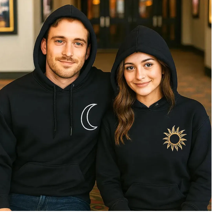 Conjunto de Casal Personalizado "Sol & Lua Místicos"