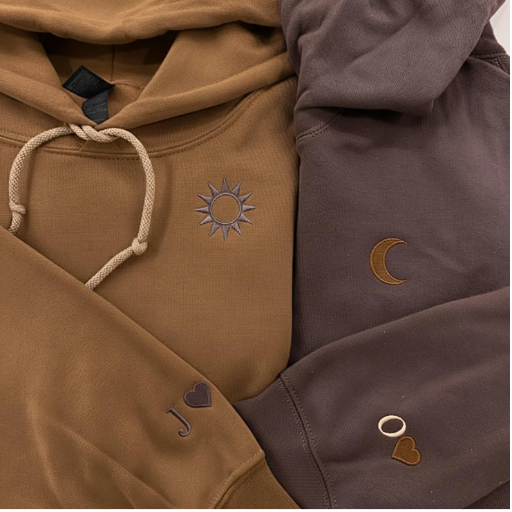 Conjunto de Casal Personalizado "Sol & Lua Geométricos"