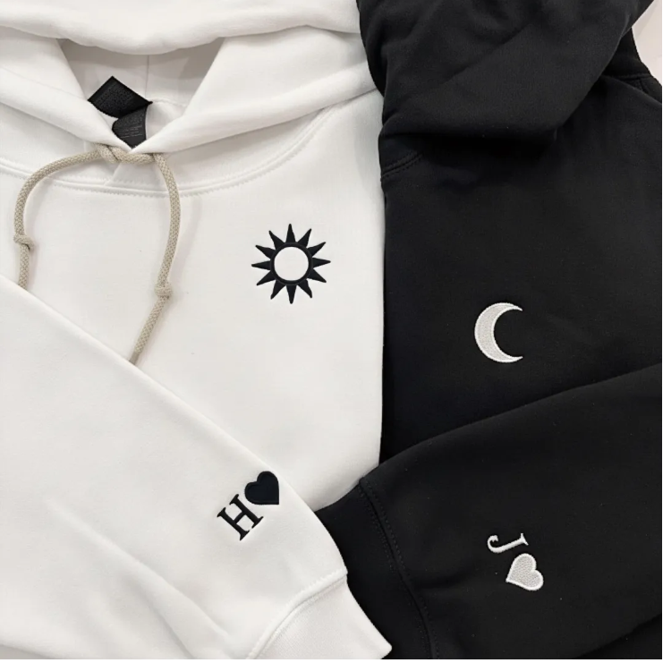 Conjunto de Casal Personalizado "Sol & Lua Geométricos"