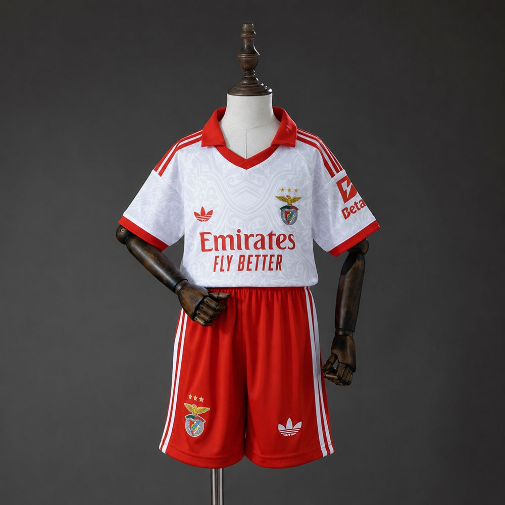 Kit Criança Alternativo Branco SL Benfica 2026/2027