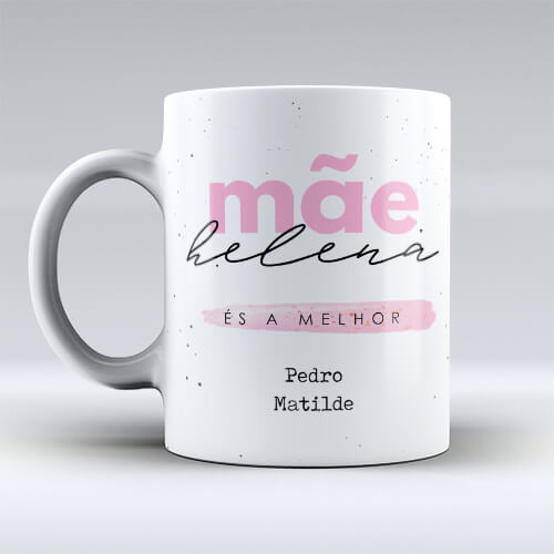 Caneca Personalizada "Mãe, nome personalizado"