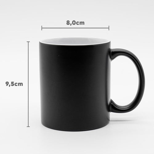 Caneca Mágica Preto Mate - 300 ml