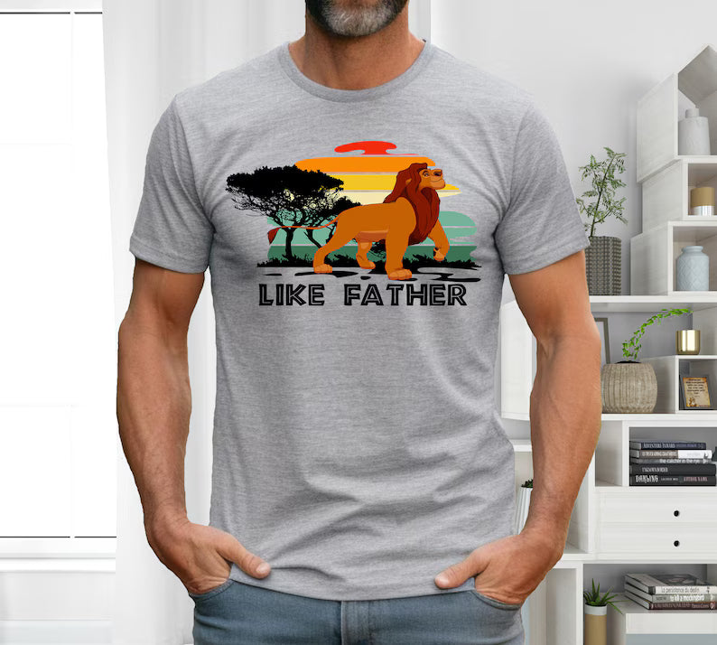 Conjunto Pai e Filho Personalizado "Like Father, Like Son" – Rei Leão